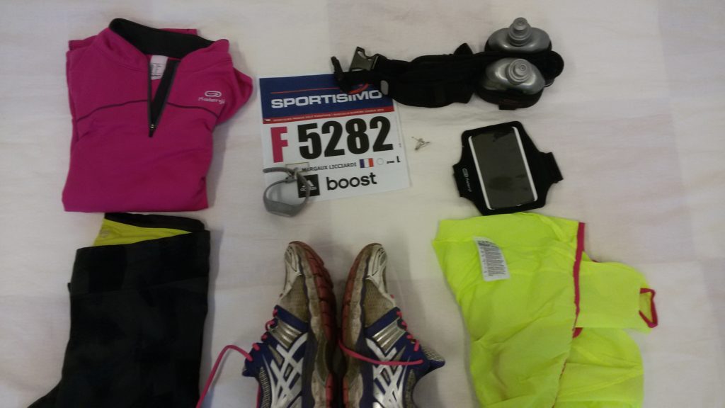 mon racepack pour le semi marathon de Prague