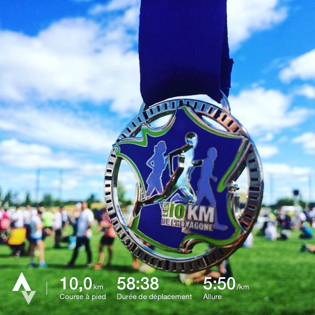 mon chrono aux 10 km de l'Hexagone 2017 