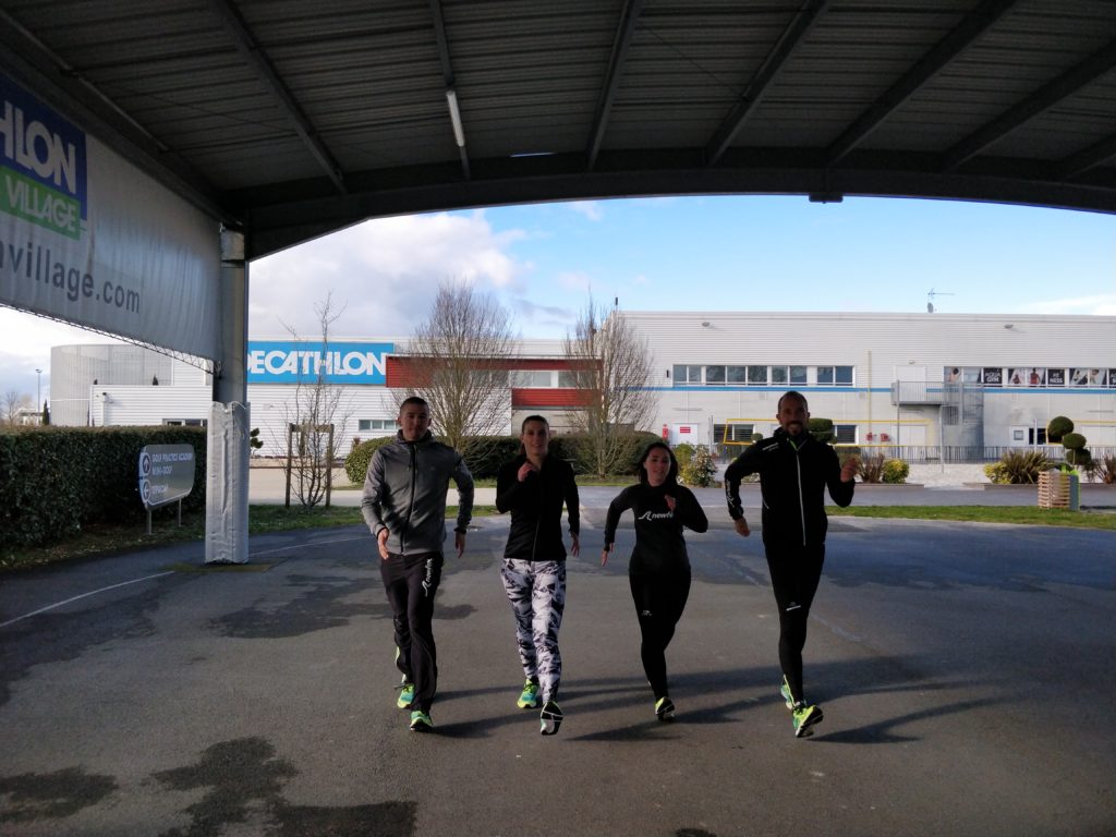 Première mission en tant qu'ambassadrice fitness walking à Mérignac avec Newfeel, Yohann Diniz et Benjamin Leauté