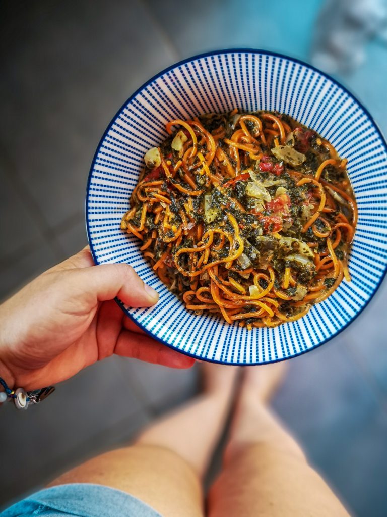 one-pot pasta épinards-tomates