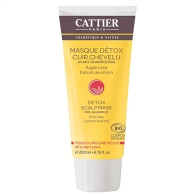 Masque détox cuir chevelu Cattier