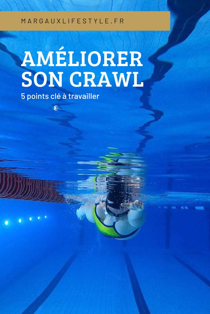 Découvre les 5 points clé à travailler pour améliorer ton crawl : - une meilleure posture - une meilleure respiration - un meilleur mouvement de bras - un meilleur battement de jambes - une pratique régulière Keep going !