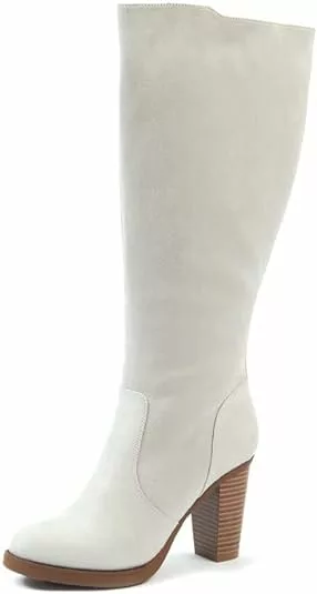 Bottines Cow-boy Femmes à Revers – Hautes, Talon 11 Cm, Semelle Antidérapante – Pour Bureau, Mariage, Sorties Hiver