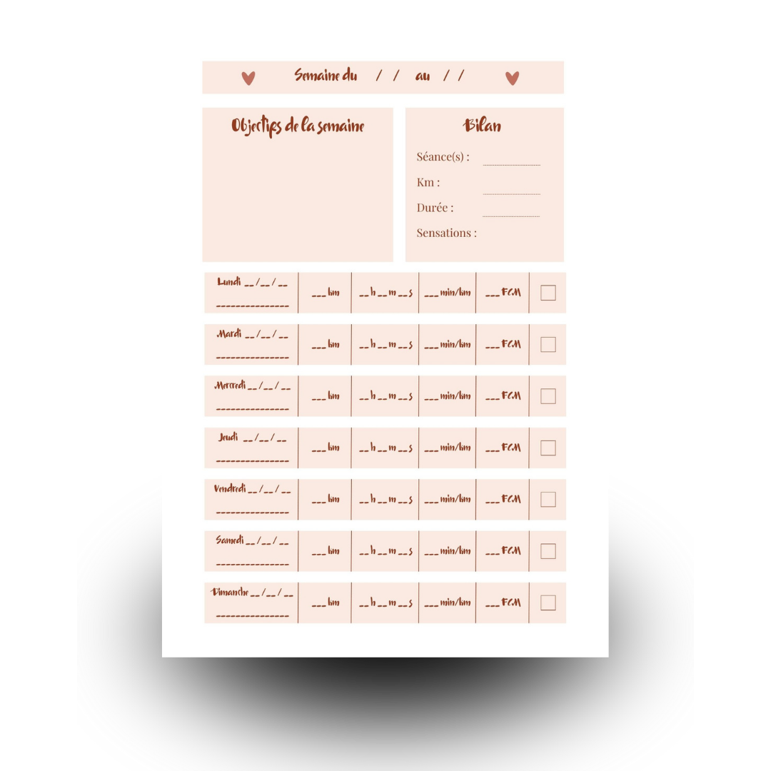 carnet d'entraînement de course à pied 3