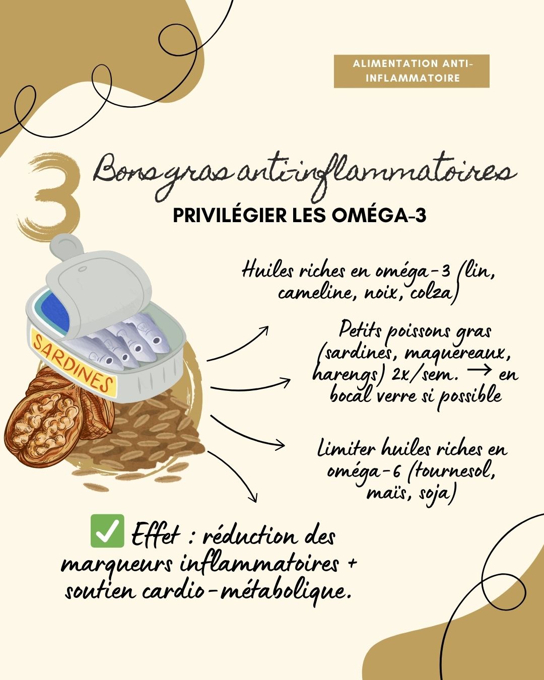 Le SOPK et le lipoedème sont deux pathologies féminines fréquentes, liées à une inflammation de bas grade et à des déséquilibres métaboliques. L’alimentation anti-inflammatoire, inspirée notamment du modèle méditerranéen, apparaît comme une piste prometteuse pour soulager certains symptômes et améliorer la qualité de vie. Mais la recherche est encore jeune : les données solides concernent surtout le SOPK, tandis que les essais sur le lipoedème restent très limités.